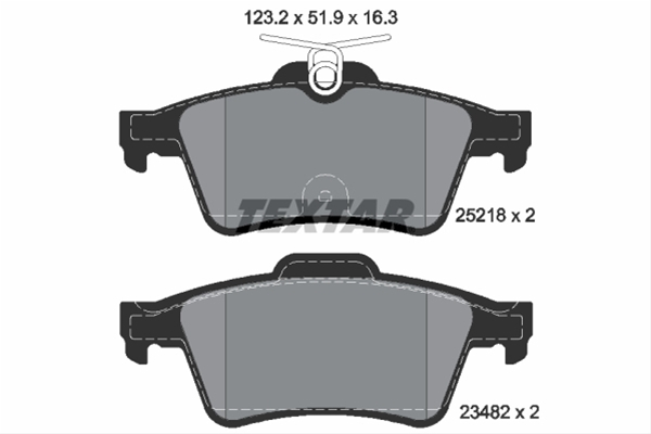 Set placute frana TEXTAR 2521801 [1]