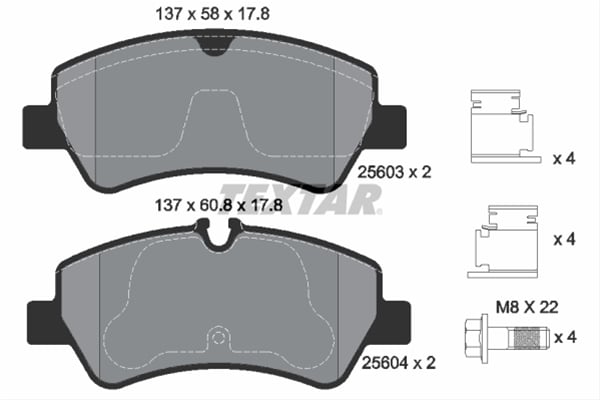 Set placute frana TEXTAR 2560301 [1]