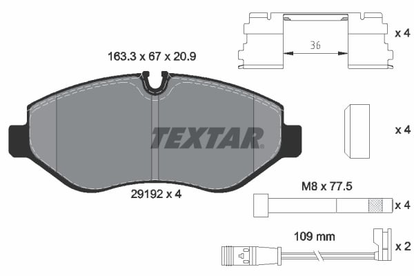 Set placute frana TEXTAR 2919202TX [1]