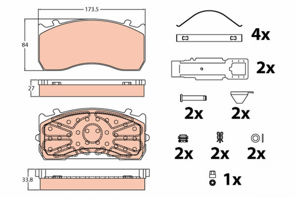Set placute frana TRW GDB5073 [1]