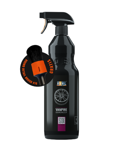 Set promo solutie decontaminare jante Adbl Vampire 1 Litru + Pensula detailing 31mm Cadou [1]