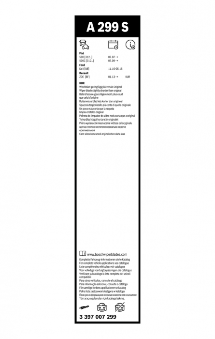 Set stergatoare BOSCH AEROTWIN 600/340 MM 3397007299 [5]