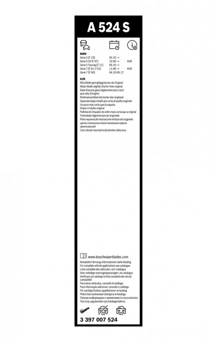 Set stergatoare BOSCH AEROTWIN 650/450 MM 3397007524 [2]