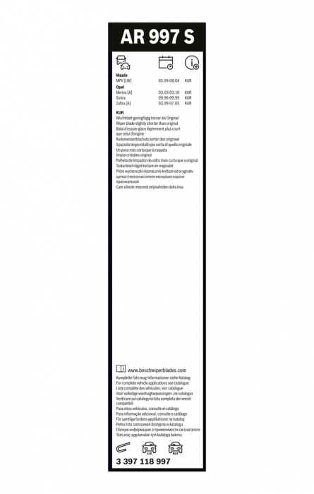 Set stergatoare BOSCH AEROTWIN RETROFIT 600/550 MM 3397118997 [2]