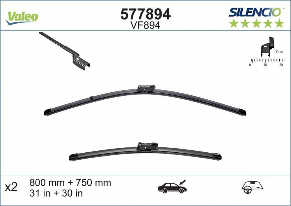 SET STERGATOARE PARBRIZ 800/750 MM [3]