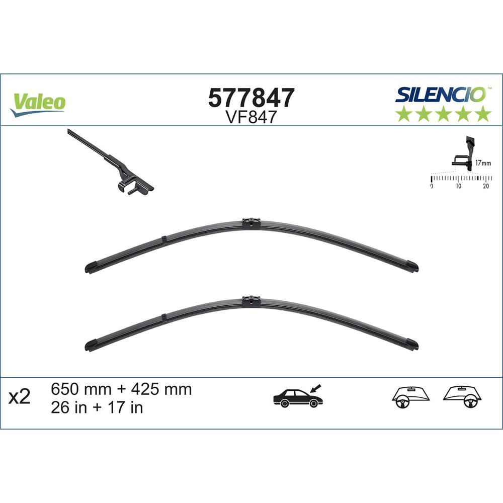 SET STERGATOARE VALEO SILENCIO FB OE 650/425 MM VF847 [11]
