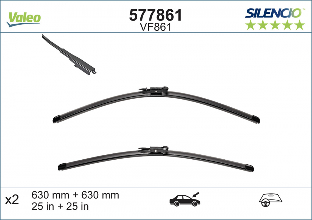 SET STERGATOARE VALEO SILENCIO X.TRM 630/630 MM VF861 [3]