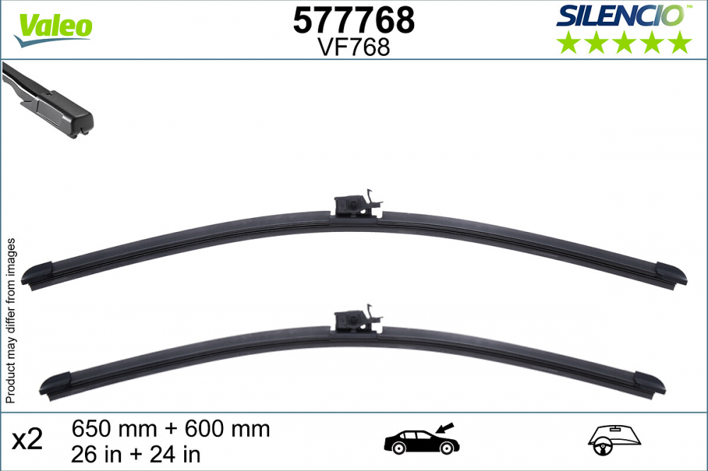 SET STERGATOARE VALEO SILENCIO X.TRM 650/600 MM VF968 [3]