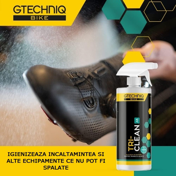Solutie antibacteriana curatare si dezodorizare echipament sportiv Gtechniq Tri Clean AB, 500ml [3]