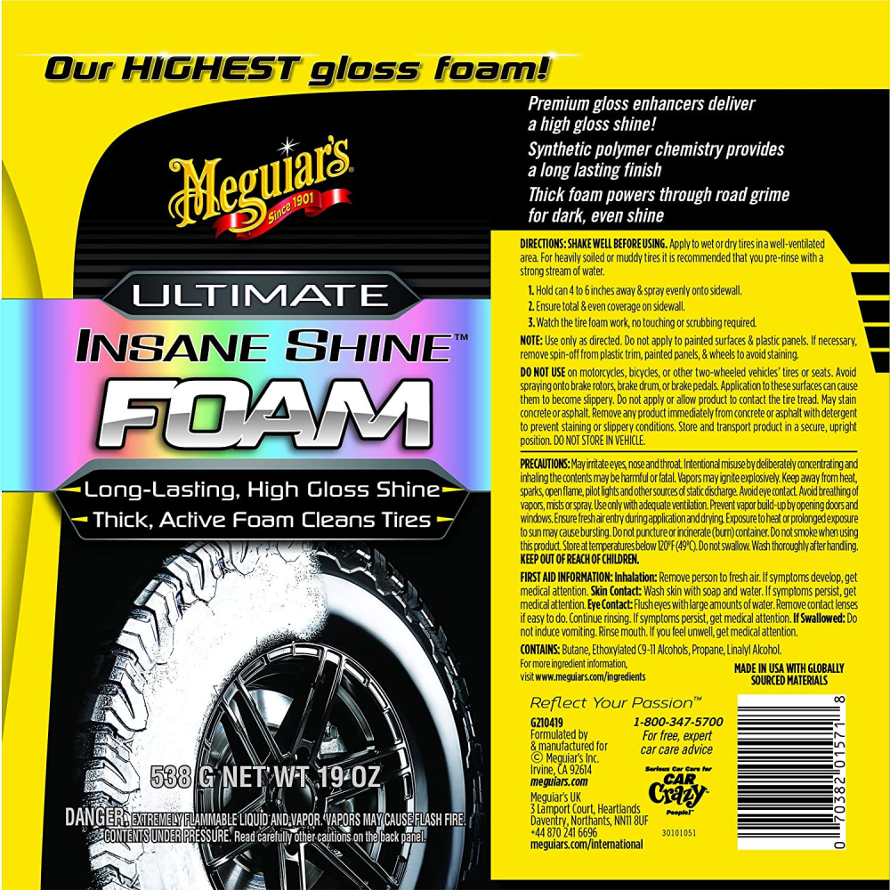 Spuma Curatare Anvelope Meguiar's Tire Insane Shine Foam - 538 GR [2]