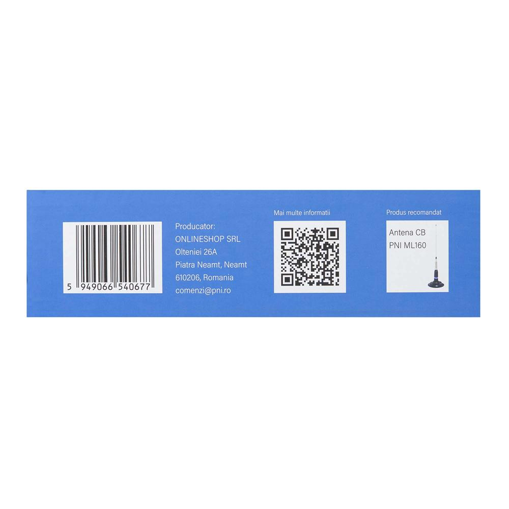 STATIE RADIO CB PNI ESCORT HP 6500 PRO, MULTI-STANDARD, VOX, NRC, 4W, AM-FM, 12V, SQ, ASQ, MUFA DE BRICHETA INCLUSA [10]