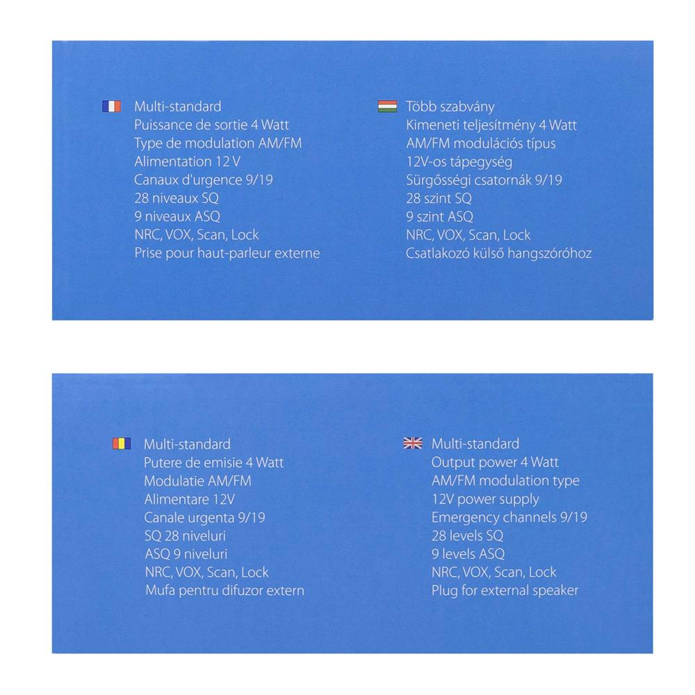 STATIE RADIO CB PNI ESCORT HP 6500 PRO, MULTI-STANDARD, VOX, NRC, 4W, AM-FM, 12V, SQ, ASQ, MUFA DE BRICHETA INCLUSA [11]