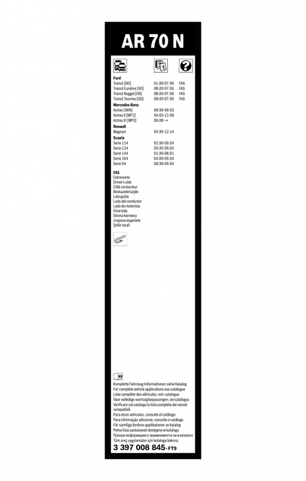 Stergator BOSCH AEROTWIN FLAT 700 MM 3397008845 [4]