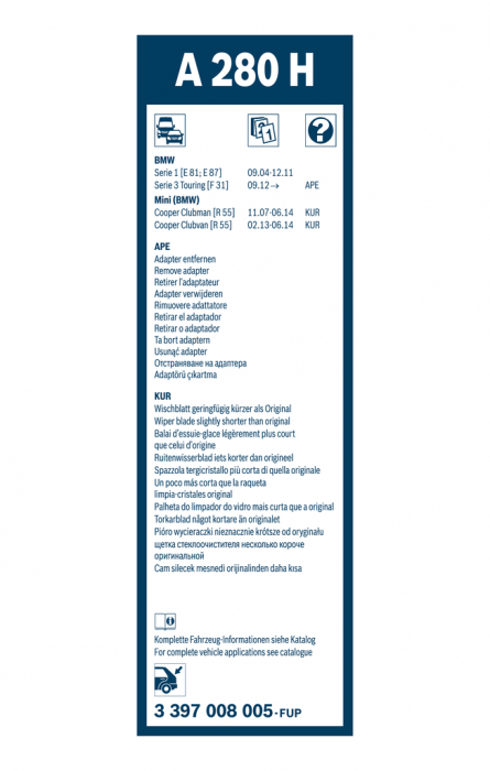 Stergator luneta BOSCH 280 MM 3397008005 [1]