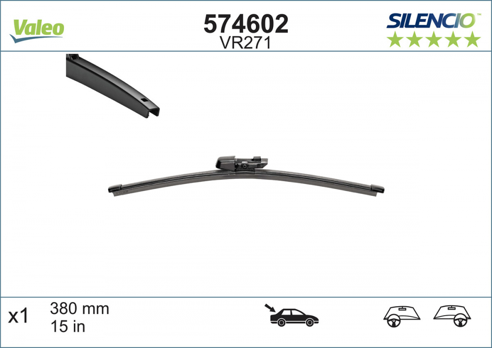 STERGATOR LUNETA VALEO SILENCIO FLAT 380 MM VR271 [3]