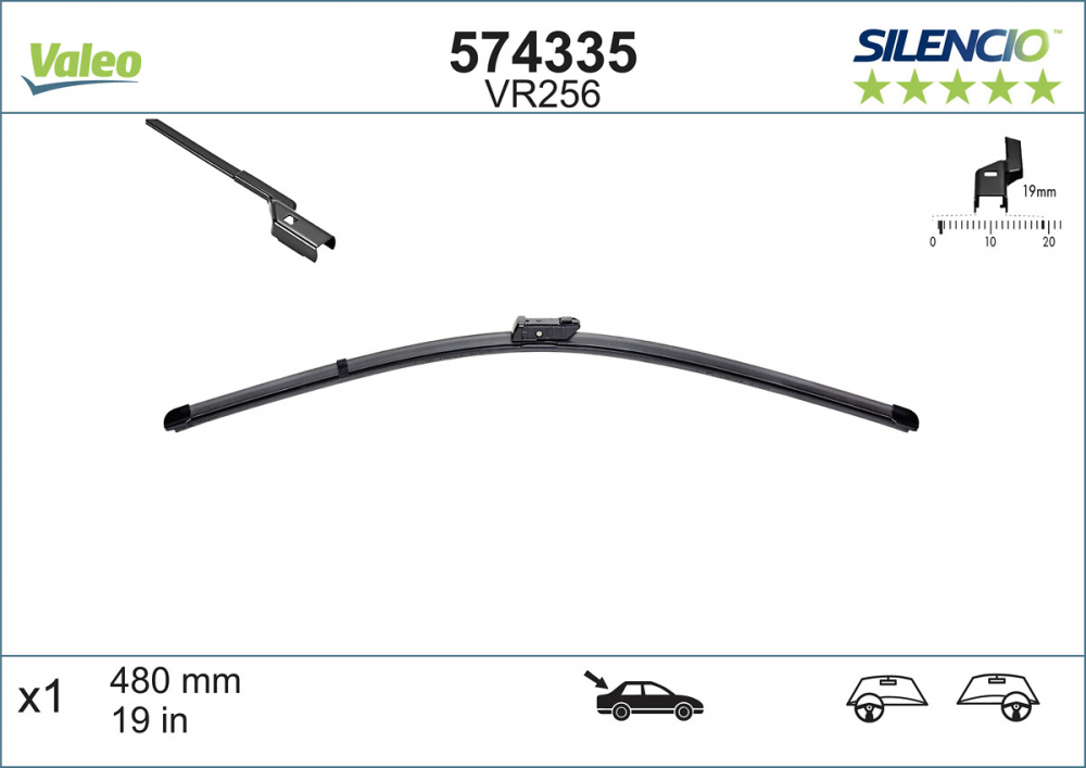 STERGATOR LUNETA VALEO SILENCIO FLAT 480 MM VR256 [3]