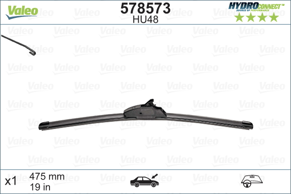 STERGATOR PARBRIZ VALEO HYDROCONNECT HU 475 MM HU48 [2]
