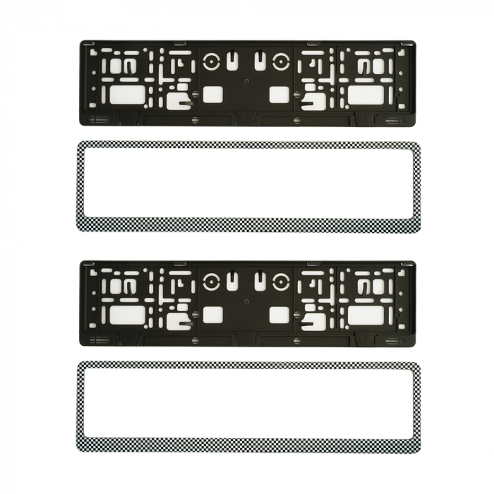 Suport Numar Inmatriculare Mega Drive Carbon Set 2 Buc [5]
