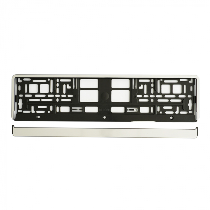 SUPORT NUMAR INMATRICULARE MEGA DRIVE CHROME BRUSH 1 BUC [6]