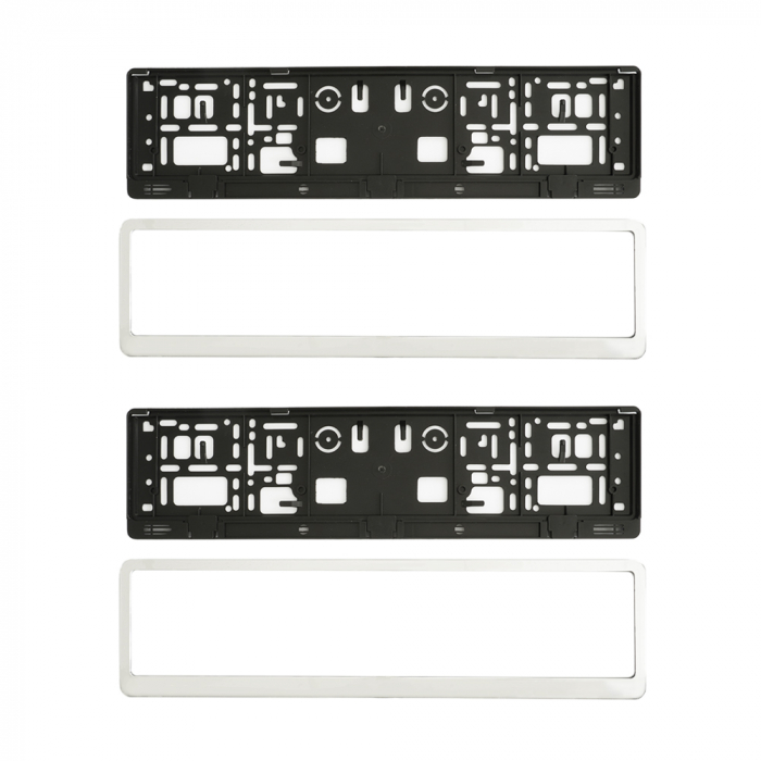 Suport Numar Inmatriculare Mega Drive Cromat Set 2 Buc [5]