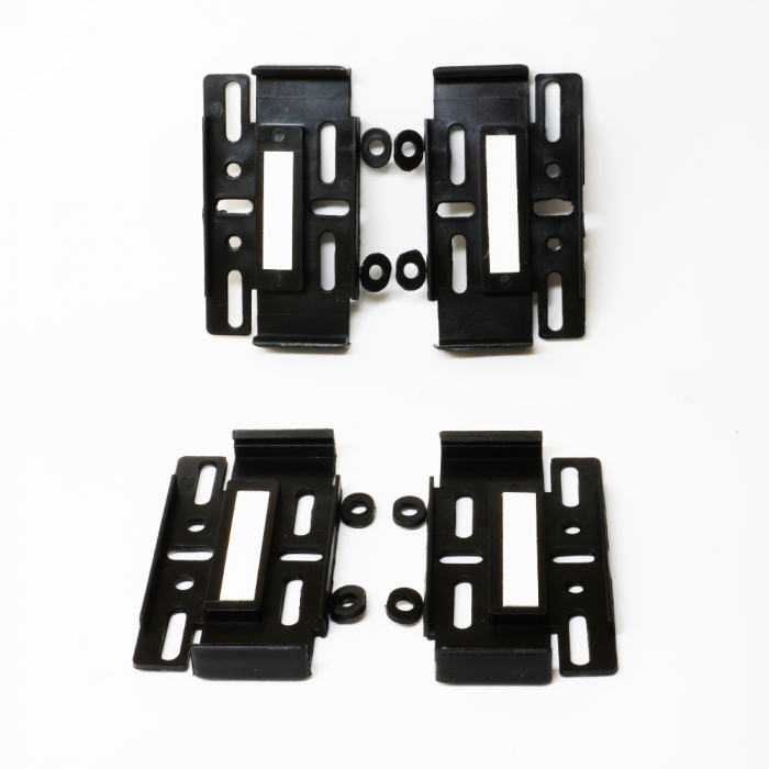 Suport Numar Inmatriculare Mega Drive Fara Rame Set 4 Buc (Fata + Spate) Negru [5]