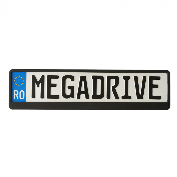 Suport Numar Inmatriculare Mega Drive Negru 1 Buc [2]