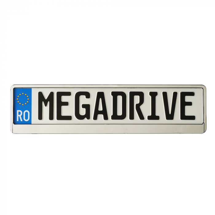 Suport Numar Inmatriculare Mega Drive Silver 1 Buc [2]