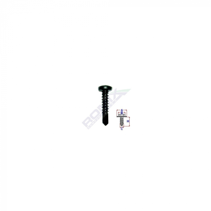 Surub Autoforant Negru 4.2X19 Set 100 Buc [2]