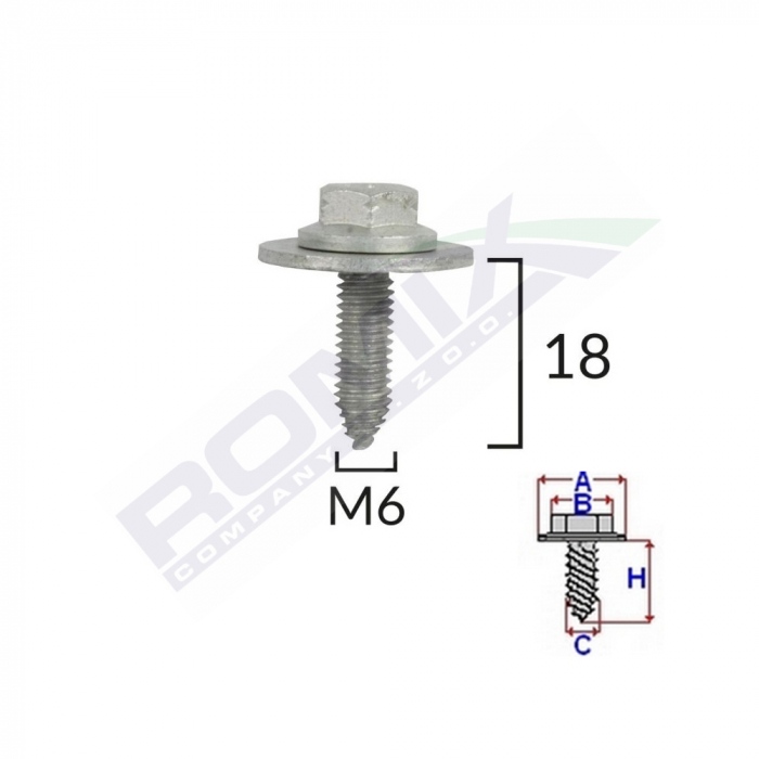 Surub Fixare Elemente Motor Pentru Toyota, Lexus 6X18Mm Set 5 Buc [1]