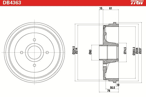 Tambur frana TRW DB4363 [2]