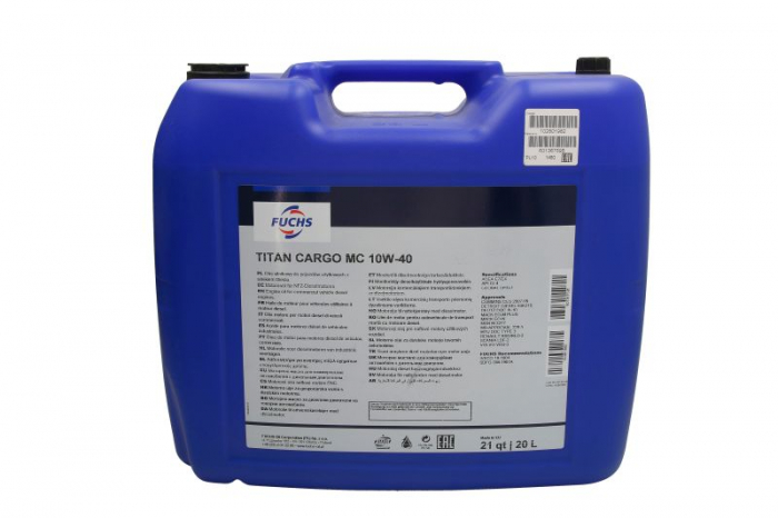Ulei motor Fuchs Titan Cargo MC 10W40 - 20 Litri [1]