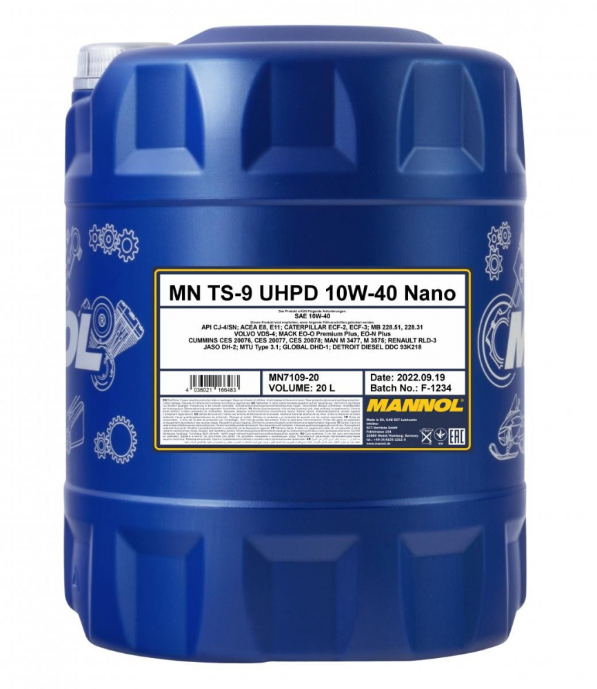 Ulei motor MANNOL TS-9 UHPD Nano 10W40 - 20 Litri [1]