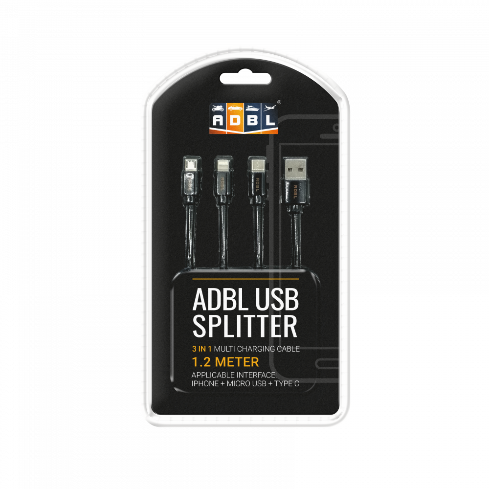 Usb Splitter Adbl Cablu de date universal cu 3 mufe [2]