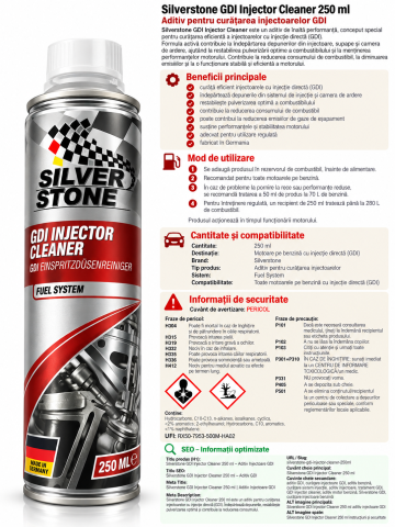 Chimice auto - Soluție curățare injectoare GDI Silverstone GDI Injector Cleaner - 250 ml