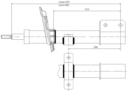 Amortizor fata CU BRIDA H 167 ASAM 76089 [3]