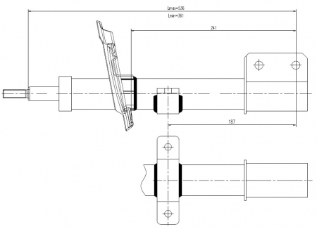 Amortizor fata CU BRIDA H 186 ASAM 76086 [4]