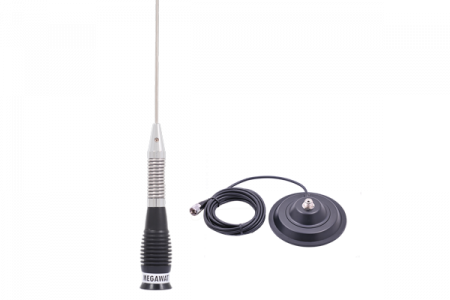 ELECTRICE AUTO - Antena Radio Cb Megawat Ml100 Black Cu Magnet Inclus