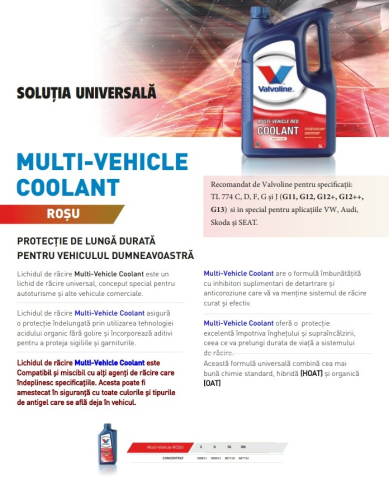 Antigel rosu concentrat Valvoline Multi-Vehicle Red Coolant - 208 Litri [1]