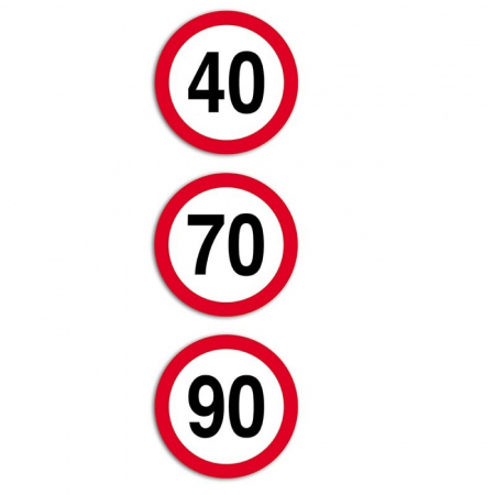 ACCESORII - Autocolant Limita Viteza 80Km Film Reflectorizant Clasa I Hico