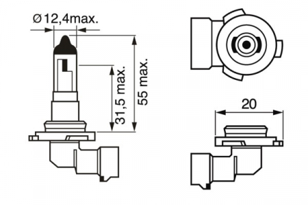 Bec 12V H10 42W Pure Light Bosch [4]