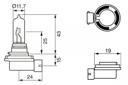 BECURI AUTO - Bec 12V H9 65W Pure Light Bosch