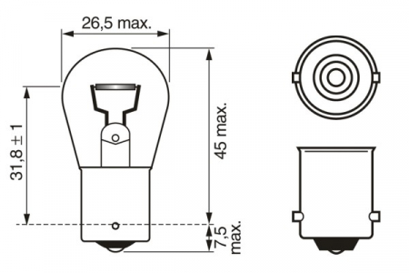 Bec 12V P21W 21W Eco Set 10 Buc Bosch [1]