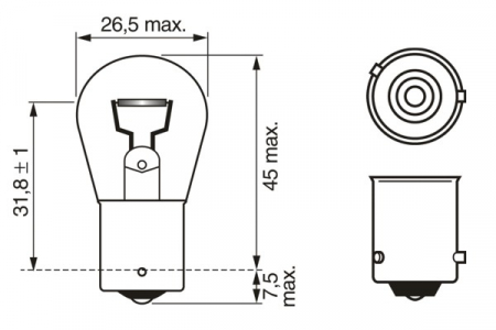 Bec 12V Py21W 21W Pure Light Set 10 Buc Bosch [1]