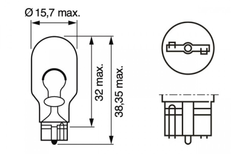 Bec 12V W16W 16W Pure Light Set 10 Buc Bosch [4]