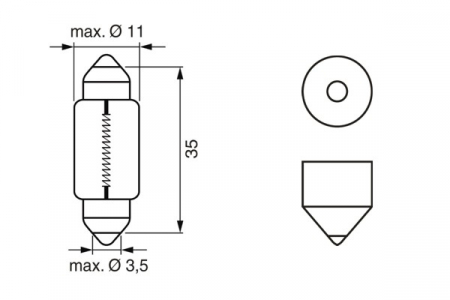 Bec 12V C5W 5W Pure Light Set 10 Buc Bosch [3]