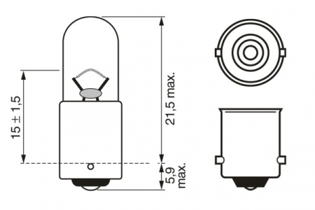 Set 2 Becuri 12V T4W 4W Pure Light (Blister) Bosch [3]