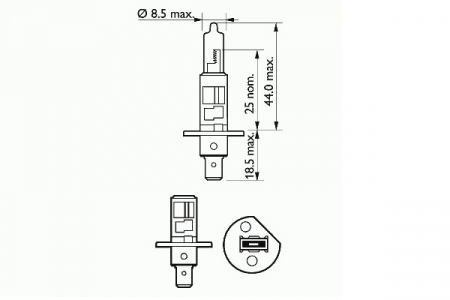 BECURI AUTO - Bec Far H1 12V 55W P14.5S Basic Sct