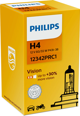 BECURI AUTO - Bec Far H4 P43T 60/55W 12V Vision (Cutie) Philips