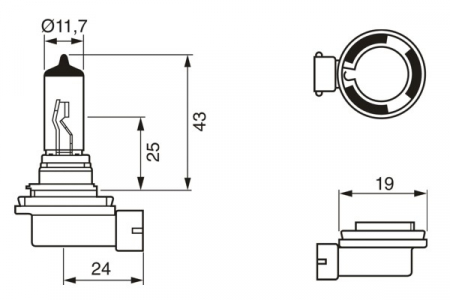 Bec 12V H11 55W Pure Light Bosch [4]