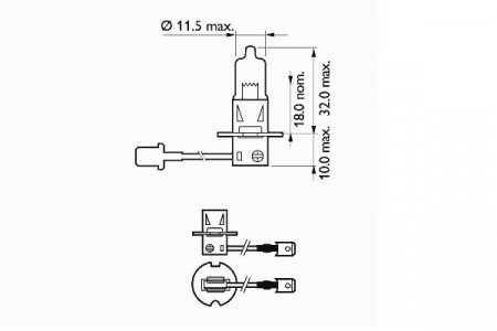 BECURI AUTO - Bec Proiector H3 12V 55W Pk22S Basic Sct
